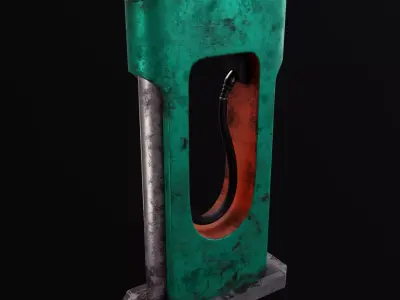 Sci-Fi Power Station - Cyberpunk Style Low Poly PBR 3D Model Low-poly 3D model