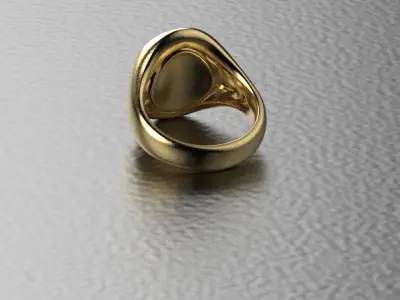 Scarab signet Ring 3D print model