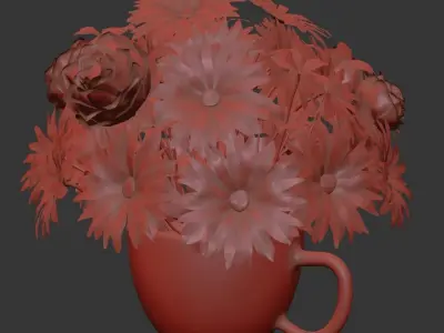 Field Flowers 3D model