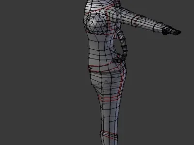 Female Astronaut Free low-poly 3D model