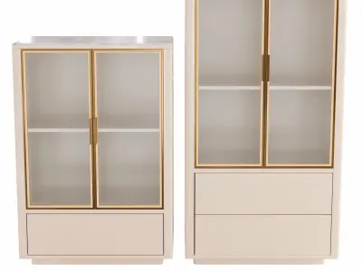 Homary-Italian Light Luxury Display Cabinet 3D model