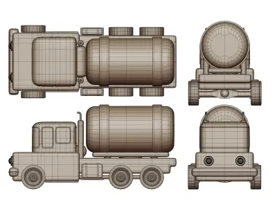 Cartoon truck 3D model