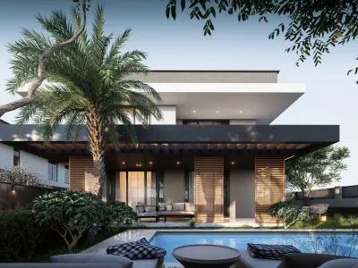 Two modern villas 3D model