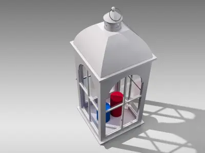 Wood Lantern 02 Low-poly 3D model