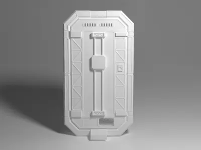 Sci -fi door v2 Free 3D model