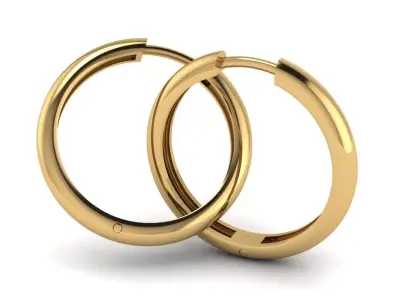 18mm round earrings 3D print model