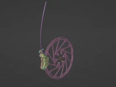 Sram guide brake Low-poly 3D model