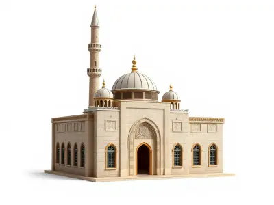 Mosque Grand Entrance Historical model pack Low-poly 3D model