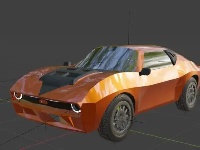 KTM car concept Low-poly 3D model
