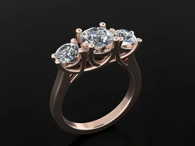 Woman Ring  46 3D print model