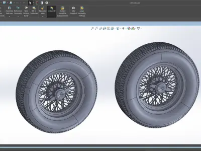 Dunlop CR48 tyres - Borrani wheels 3D print model