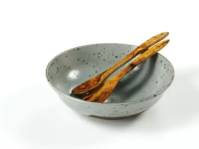 Polypasta - Salad Tools with Ceramic Bowl 3D model