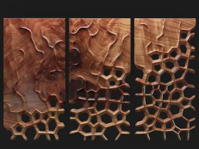   Decor wood panel 1 3D model
