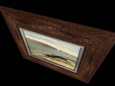 Beach Oil Painting 3D model