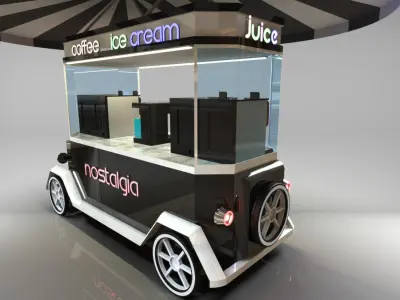 Mobile Sales Vehicle Low-poly 3D model