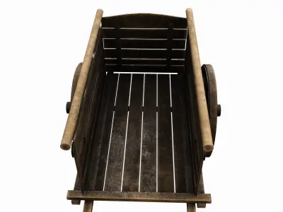 Medieval Cart  Low-poly 3D model Low-poly
