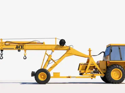 HYDRAULIC MOBILE CRANE -3D Model 3D model 3D model