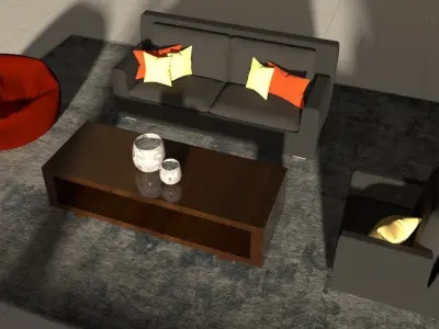 living room 3d model  3D model