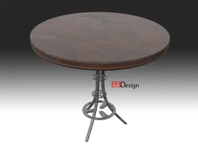 Old Scratchy Table Low-poly 3D model
