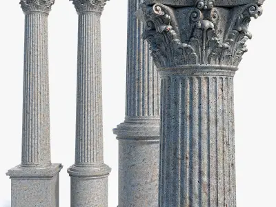 Column Capitel  Low-poly 3D model