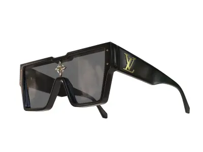 Louis Vuitton Cyclone Sunglasses Low-poly 3D model