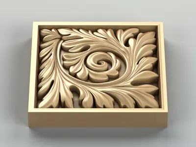 Square rosette 018 3D model