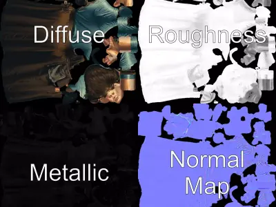 Artisan Apron Figure model pack Low-poly 3D model