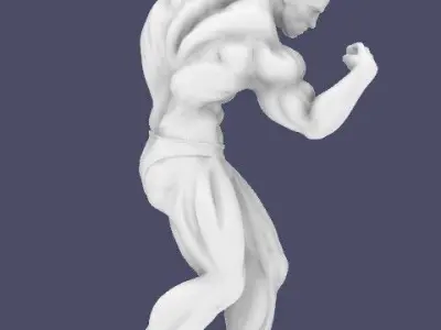 The statue of a Bodebuilder 3D print model