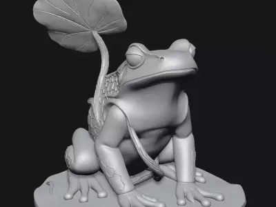 Frog sculpture 3D print model purchase