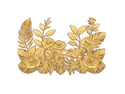 Classic carved decor ornament 417 3D model