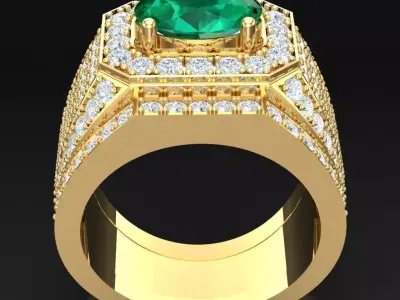 Luxury Men Rings Designs 4MR076 3D print model