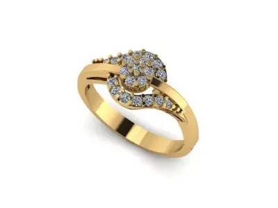 fancy ring for dimonds  3D print model