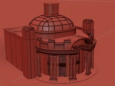  Large-scale pavilion 3D model
