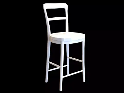 ClineCounter Stool-white painted Low-poly 3D model