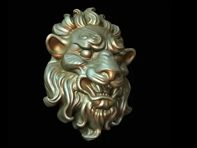 Lion Mask  -  3D Sculpting 3D print model