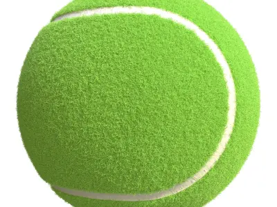 3D Realistic Tennis Ball With Logo 3D model