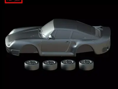 Porsche 959 1986 3D print model