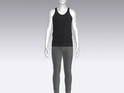 Sport Suit Low-poly 3D model 60