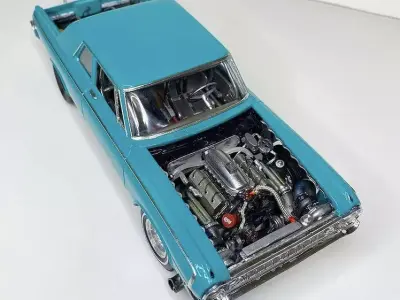 Twin Turbo Hemi Supercharged Complete High Detail 3D print model 3D print model