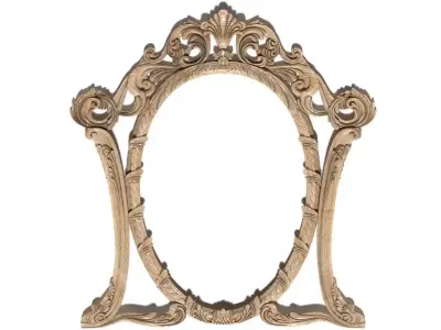 Frame-031 gold ornate mirror 3D model