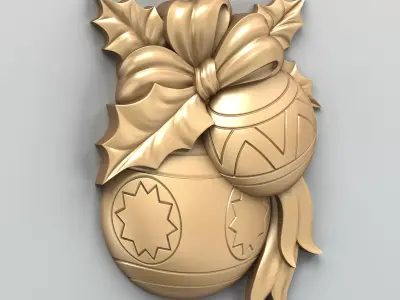 Carved decor central 020 3D model