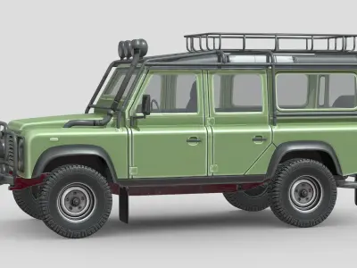 Land Rover Defender D110 Low-poly 3D model