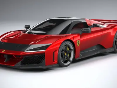 Ferrari F80 2025 LowPoly 3D model