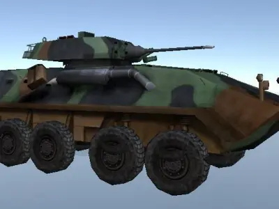 LAV-25 very low-poly 3D model Low-poly 3D model