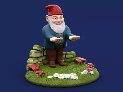 Holder Garden Gnome - Printable 3D print model