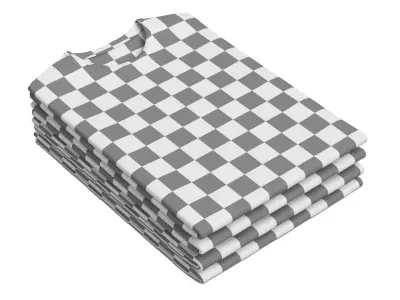 Crew Neck T-Shirt Folded For Men 3D model