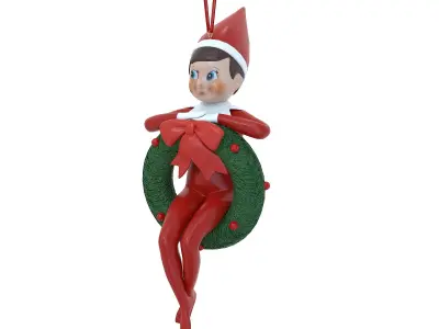 Elf Christmas Tree Toy Low-poly 3D model