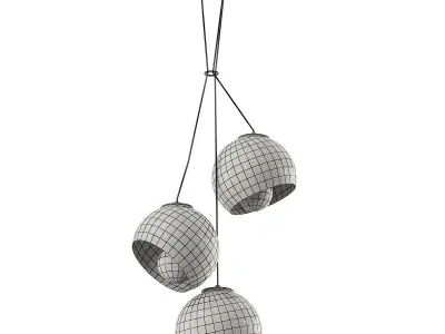 SOFT CERAMIC CLUSTER CHANDELIER 3D model
