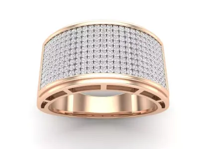 AV 649 Diamond Men Flashy Micropave Hip Hop Ring 3D print model