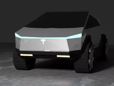 Tesla CyberTrack Low-poly 3D model